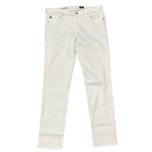 AG Adriano Goldschmeid The Stevie Ankle Slim Straight Ankle Cream Beige Size 29R